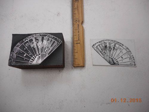 Letterpress Printing Printers Block, Handheld Folding Fan