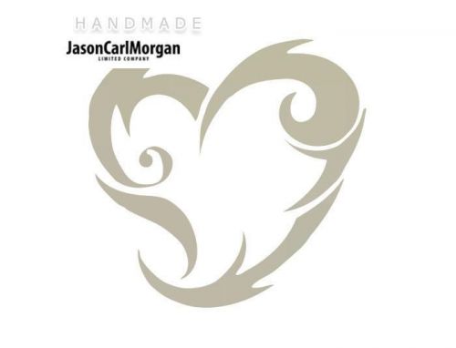 JCM® Iron On Applique Decal, Tribal Heart Silver