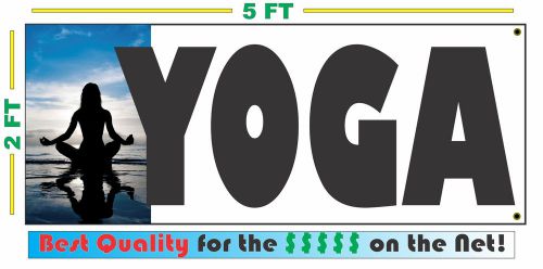 Yoga full color banner sign 4 martial arts dance studio cardio class pilates for sale