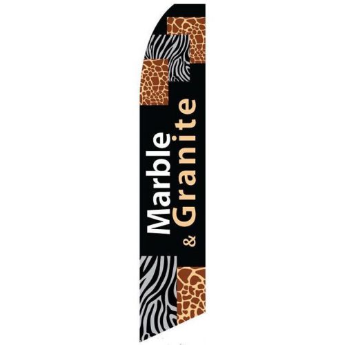 Swooper flag half sleeve marble &amp; granite black white tan animal prints for sale