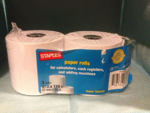 Paper Rolls 2 1/4 x 130ft qty 2 Item#704425 Staples