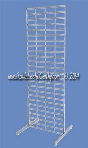 Wire Grid Gondola Unit Panel Stand Display Racks Slat Grid with Legs Black