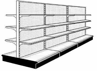 GONDOLA STORE ISLAND SHELVING USED