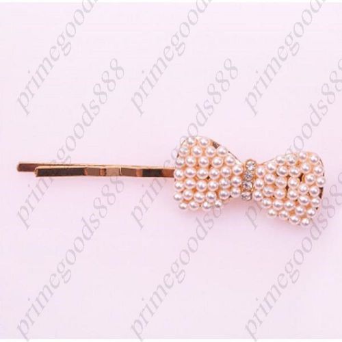 Whole Year Casual Rhinestones Bowknot Hairpin Hair Free Shipping 2