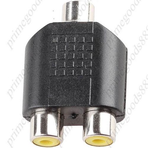 2 x RCA Female to 1 x 3.5mm RCA Female Audio Stereo Splitter Adapter Converter