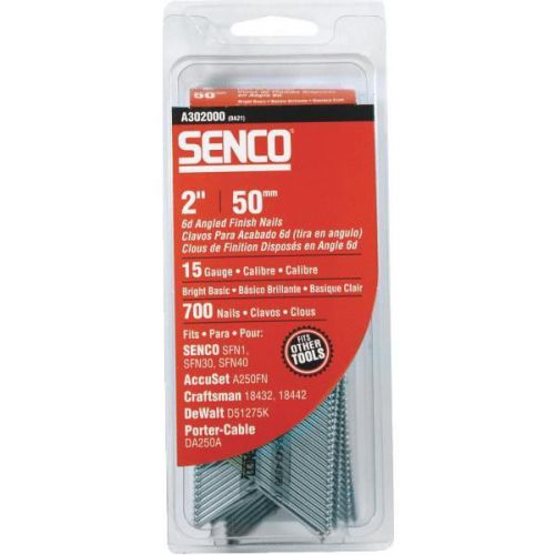 Senco a302000 senco angled finish nail-700ct 2&#034; 15ga brad nail for sale