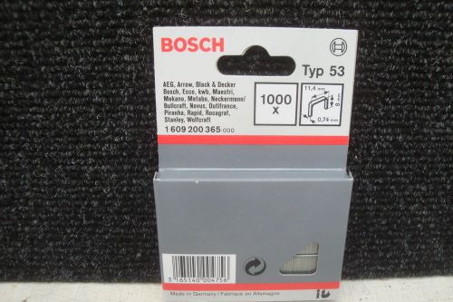 1000 X BOSCH TYPE 53 8MM TACKER STAPLES 1 609 200 365