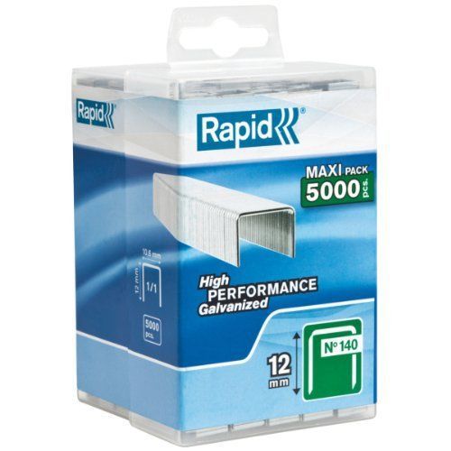 NEW Rapid 40303091 Box of 5 000 Staples No. 140/12 mm Galvanised