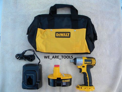 Dewalt dc820 18v 1/2&#034; impact wrench, dc9096 battery, charger, bag, 18 volt xrp for sale