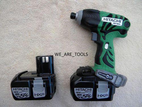 Hitachi wh18dl 18 volt cordless impact driver,2 ebm1830 3.0 lit-on batteries 18v for sale