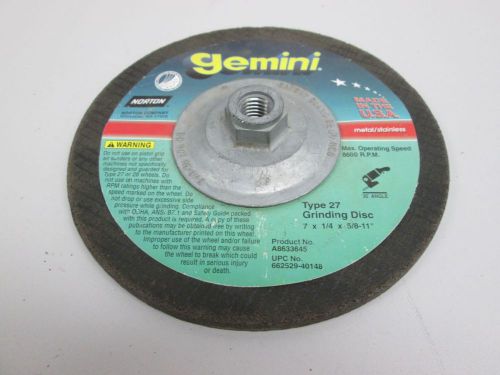 New norton a8633645 gemini type 27 grinding disc grinder d258672 for sale