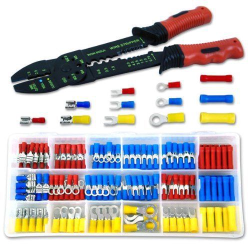 175pc wire terminal connection wire stripper crimper auto home electrical repair for sale