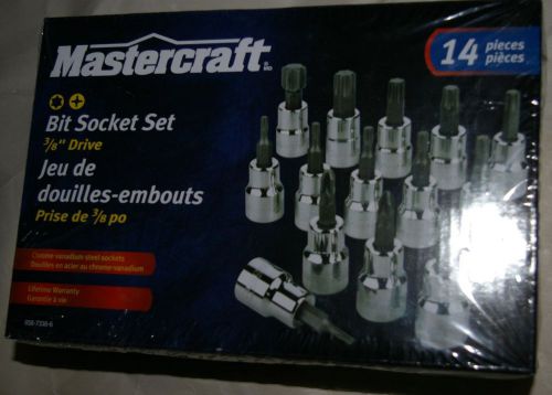 14 Piece Torx Phillips 3/8 Socket Set  - Mastercraft Maximum..