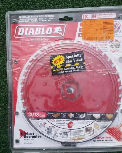 Freud D1080N 10&#034; x 80 Tooth Diablo Non-Ferrous/Plastic Blade