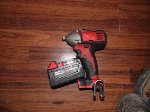 Milwaukee  M18 18V 3/8  Impact Wrench  with RED LITHIUM 3.0 BATT USED! WORKS