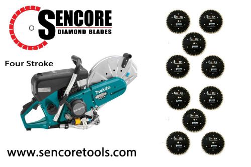 Makita ek7651h 14&#034; mm4 4 stroke power cutter  + 10pk super shark diamond blades for sale