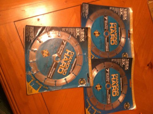 Planet Diamond Lot of 3 7&#034; Seg. Diamond Masonry Blade #21307030