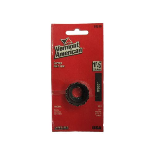 Vermont american 18318 wood™ carbon steel 1-1/8&#034; hole saw for sale