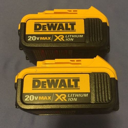 New 2 Genuine Dewalt 20V DCB204 4.0 Batteries For Drill, Grinder, Impact 20 Volt