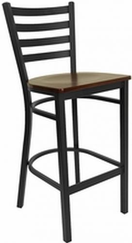 New metal designer restaurant barstools mahogany wood seat  lot of 12 barstools for sale