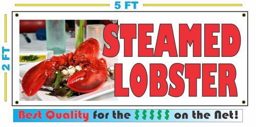 Full Color STEAMED LOBSTER BANNER Sign Larger Size Delivery Restaurant