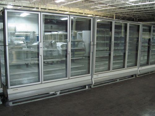 9 door run  / Hill Phoenix Glass door Reach In  Cooler Display Case