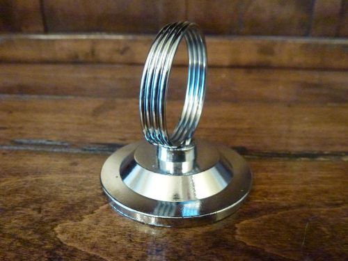 12 PIECE CHROME MENU HOLDER STAND / RING TYPE