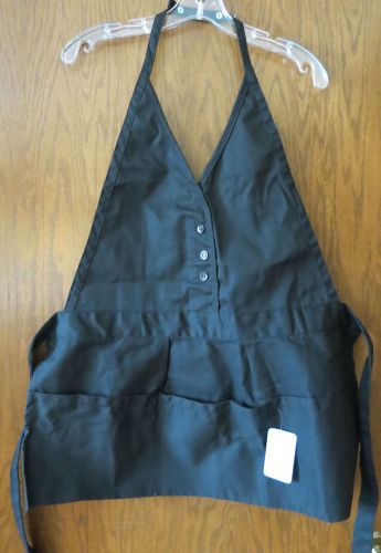 SINGLE BREASTED Tuxedo Apron button BLACK 3-sec pocket Snap Neck Adjust New