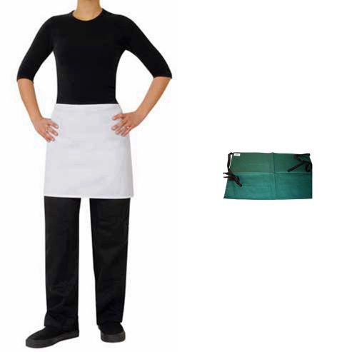 Aussie Chef Waiters 1/2 Apron with Pocket Green 70cm x 40cm Cotton Drill