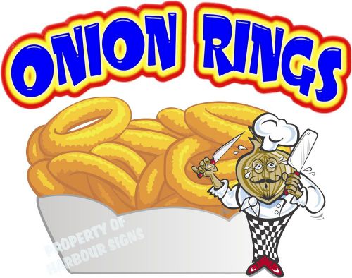 Onion Rings Decal 24&#034; Food Truck Concession Restaurant Vinyl Sign Menu Sticker