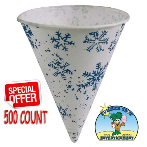 Snow Cone Cups (500 cups) Snow Flake Cups
