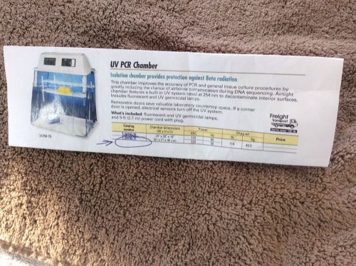 Plas-labs 825-uvc uv pcr chamber, 230 vac (brand-new) for sale