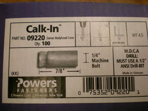 1/4&#034; calk in anchors (100pcs)