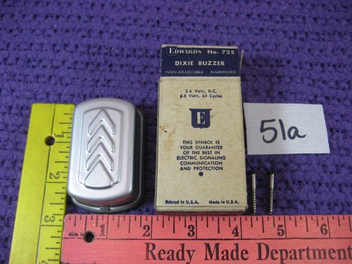 EDWARDS No 725 DIXIE BUZZER NOS 3-6 volts DC 6 cycles vintage 51a