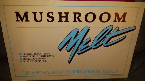 Rax Restaurant Mushroom Melt wood sign