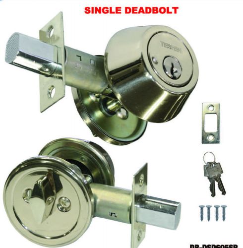 deadbolt single cylinder stainless steel door lock 2 keys new