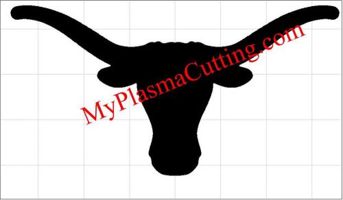 Long horn bull cnc .dxf format clip art for plasma, laser, water jet for sale