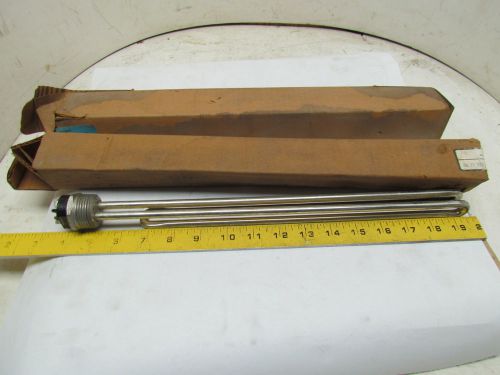 Ap7491 ql tubular heater element 6000w 480v 15&#034;l 1&#034; npt stainless steel lot of 3 for sale