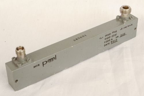 PMI MICROWAVE BANDPASS FILTER - Fo = 3950 MHZ  Delta = 100 MHZ