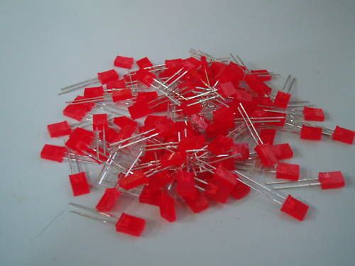 100pcs 2x5x7mm Red Diffused LED DIY HIFI