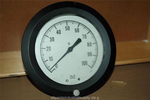 Marshalltown 6&#034; Pressure Gauge 84027 1/2&#034; NPT 0-100 PSI Steam Punk - NOS