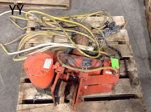 Cm lodestar electric chain hoist 1/2 ton model f 1/2 hp 16 fpm w/ controller for sale