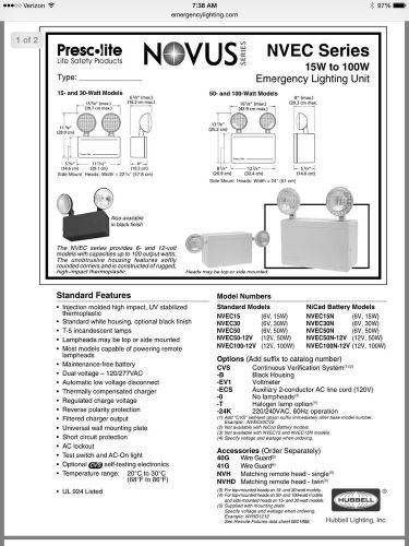 NVEC50-12V  with CVST12 Novis option Prescolite Emergency Lighting unit