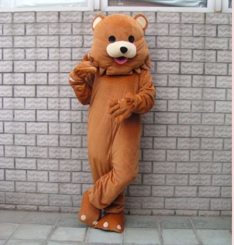 Pretty brown bear adult mascot costume size : s m l xl xxl for sale