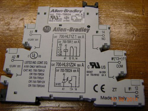 A-B 700-HLS1Z24 Terminal Block Relay 24 VDC 6 Amp 250 VAC 700-TBR24