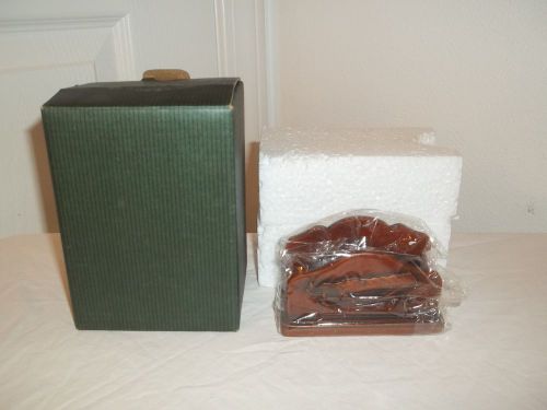 2001 ENESCO CERAMIC BUSINESS CARD HOLDER GOLF THEME 3 3/4&#034; WIDE