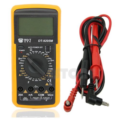 Dt9205m digital voltmeter multimeter ohmmeter ammeter capacitance tester lcd new for sale