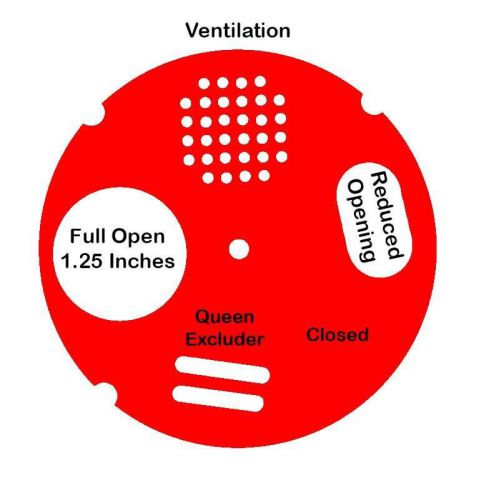 Lot of 10 x red epvc plastic beehive entrance discs bee hive nuc swarm for sale