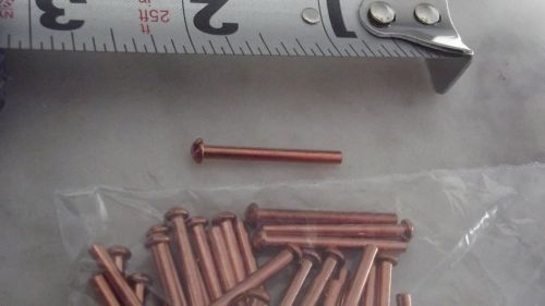 3/32&#034; dia copper rivets 1&#034; Long. QTY 100 Round Head