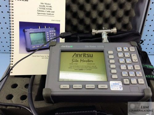 ANRITSU S331B SITE MASTER CABLE ANTENNA ANALYZER OSLNF50LF DC-4GHZ +23DBM 50 OHM